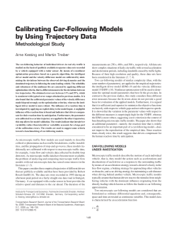 Calibrating Car-Following Models by Using Trajectory