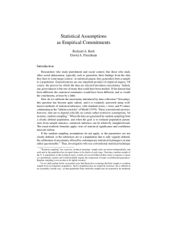 Statistical Assumptions as Empirical Commitments