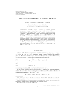 THE TRUNCATED COMPLEX K