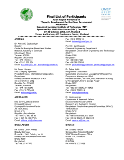 List of participants