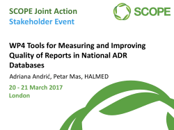 SCOPE Joint Action Stakeholder Event