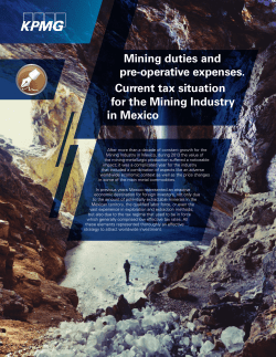 Mining duties and pre-operative expenses. Current tax situation for