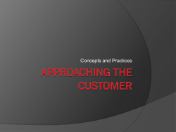 Approaching the Customer