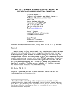 Multiple Unofficial Economy Equilibria and Income Distribution