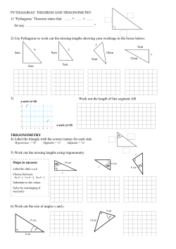 P Pythagoras` Theorem and Trigonometry
