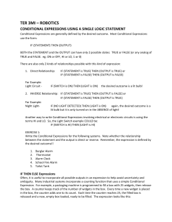 conditional expressions using a single statement