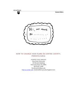 How To Change Your Name In Centre County, Pennsylvania