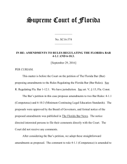 SC16-574 In Re: Amendments to Rules