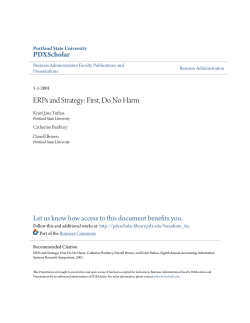 ERPs and Strategy: First, Do No Harm - PDXScholar