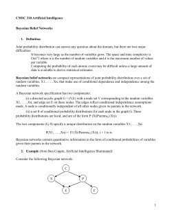 1 CMSC 310 Artificial Intelligence Bayesian