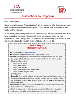 Instructions for Captains - University of Arkansas Division of