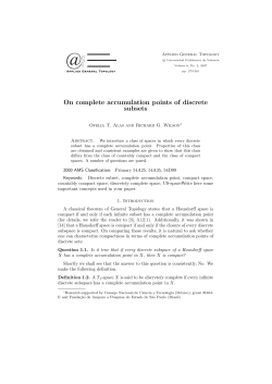On complete accumulation points of discrete subsets