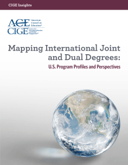 Mapping International Joint and Dual Degrees: