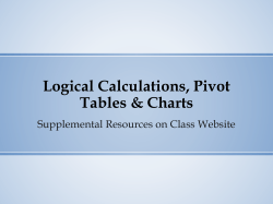 Pivot Table Pivot Table