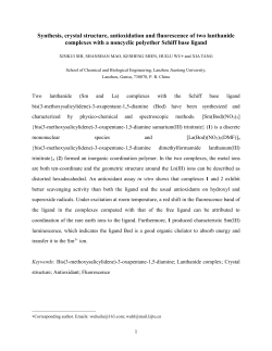 Synthesis, crystal structure, antioxidation and fluorescence of two
