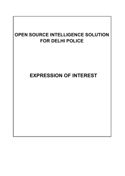 OPEN SOURCE INTELLIGENCE SOLUTION FOR DELHI POLICE