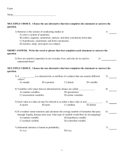 Exam - Glenwood School