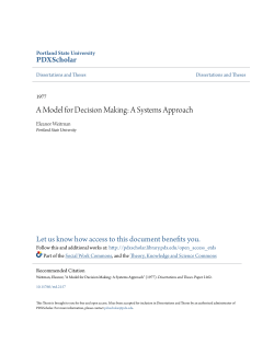 A Model for Decision Making: A Systems Approach