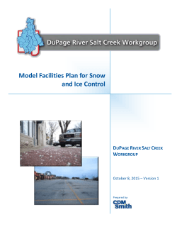 Model Facilities Plan for Snow and Ice Control