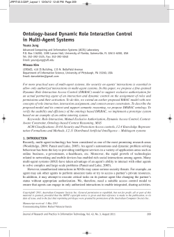 Ontology-based Dynamic Role Interaction Control in Multi
