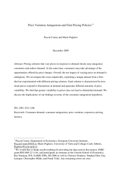 Price Variation Antagonism and Firm Pricing Policies1,2