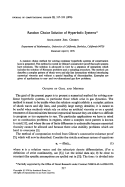 Random Choice Solution of Hyperbolic Systems