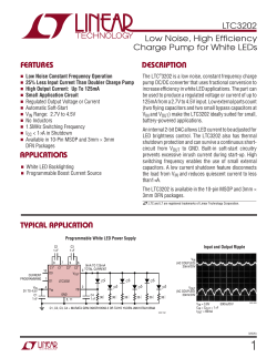 LTC3202 - Low Noise, High Efficiency Charge Pump for White LEDs