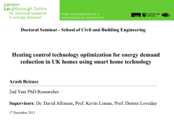 Heating control technology optimization for energy demand