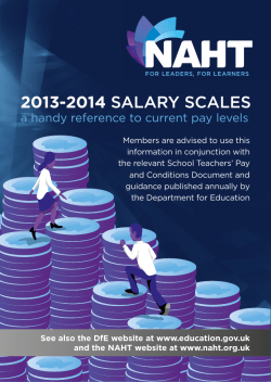 2013-2014 salary scales