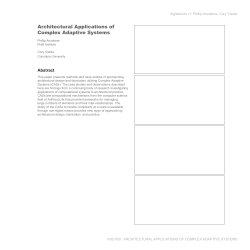 Architectural Applications of Complex Adaptive Systems