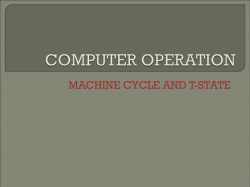 machine cycle and t-states