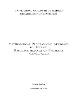 Mathematical Programming Approach to Dynamic Resource