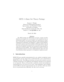SETS: A Basic Set Theory Package