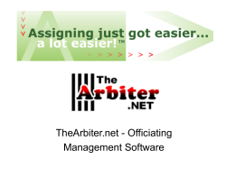 Arbiter Contacts Help