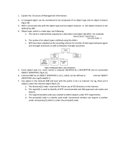Explain the Structure of Management Information. A managed object