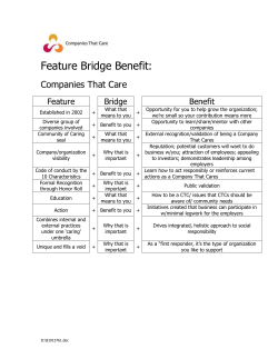 Feature Bridge Benefit - Center for Companies That Care