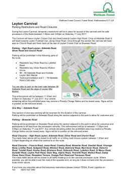 road closures and parking restrictions