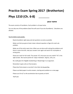 Practice Exam Spring 2017 (Brotherton)