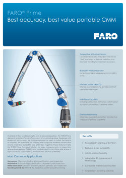 FARO&reg; Prime Best accuracy, best value portable CMM