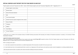 Special Purpose Audit Report and Checklist