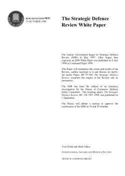 Strategic defence review white paper
