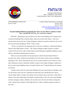 Second Judicial District preparing for move to new Denver Justice