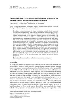 Forestry in Ireland: An examination of individuals` preferences and