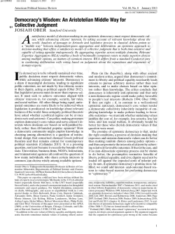 Democracy`s Wisdom: An Aristotelian Middle Way for Collective