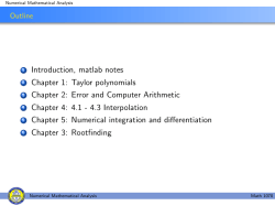 Numerical Mathematical Analysis