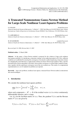 A Truncated Nonmonotone Gauss-Newton Method for Large