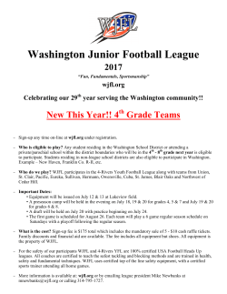 Updated Signup Information - Washington Junior Football League
