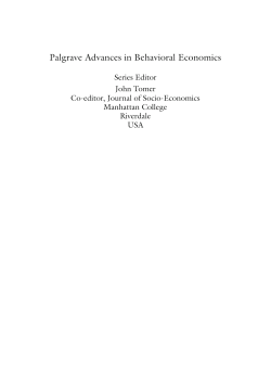 Palgrave Advances in Behavioral Economics