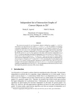 Independent Set of Intersection Graphs of Convex Objects in 2D