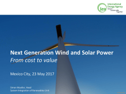 Next Generation Wind and Solar Power From cost to value